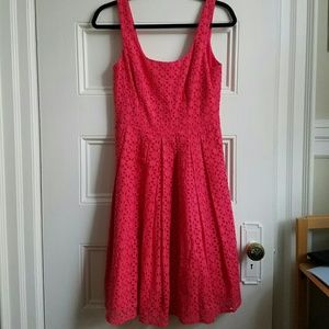 Bright pink textured dress